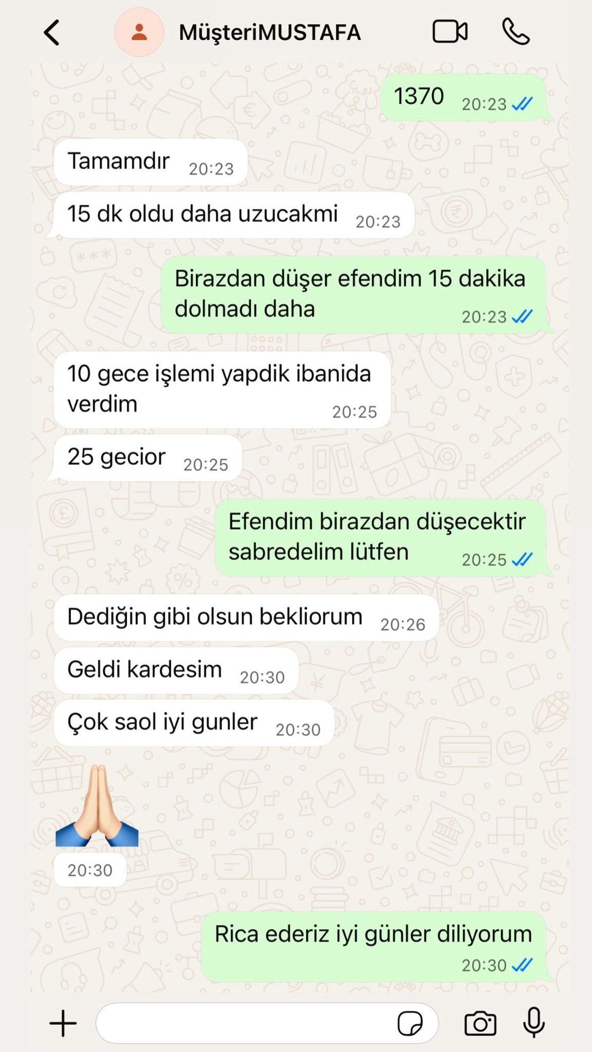Müşteri referansı - Hızlı transfer